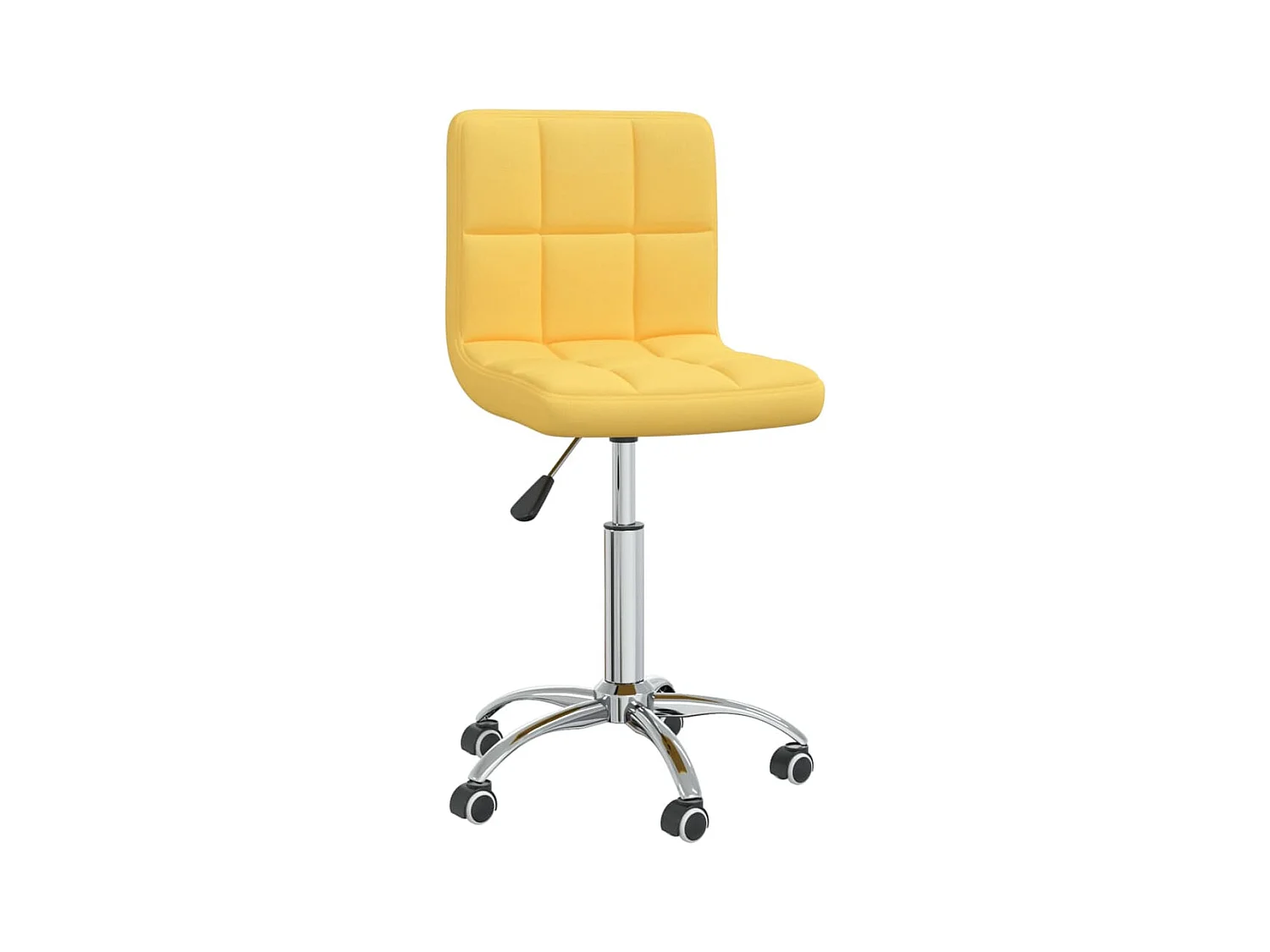 Chaise pivotante de salle à manger Jaune moutarde Tissu