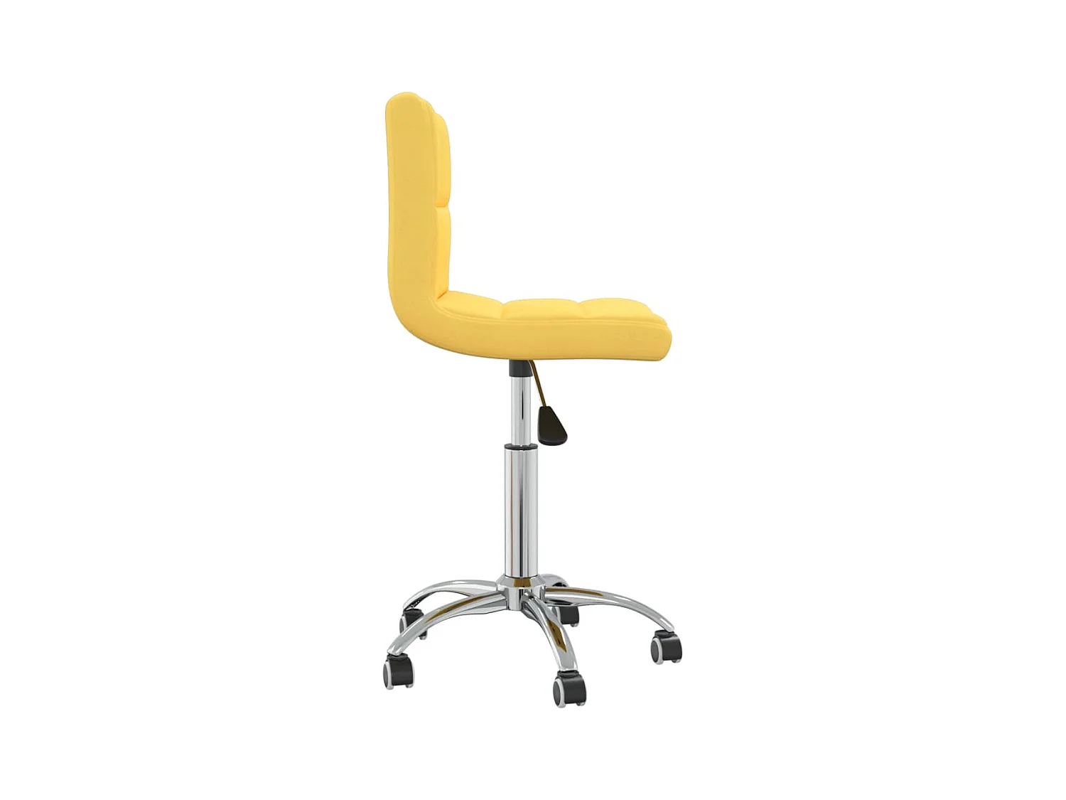 Chaise pivotante de salle à manger Jaune moutarde Tissu