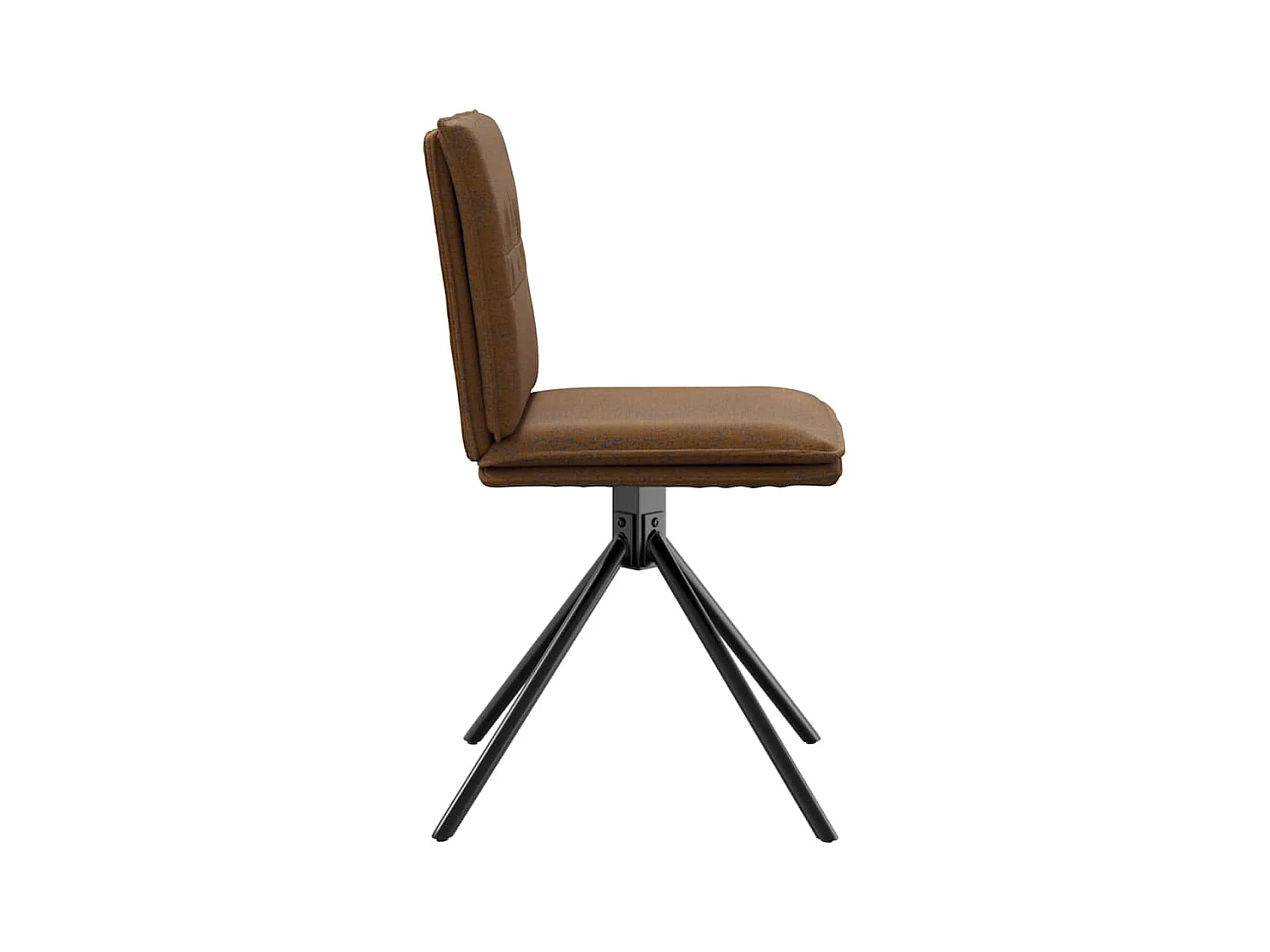 Chaise à manger marron similicuir daim