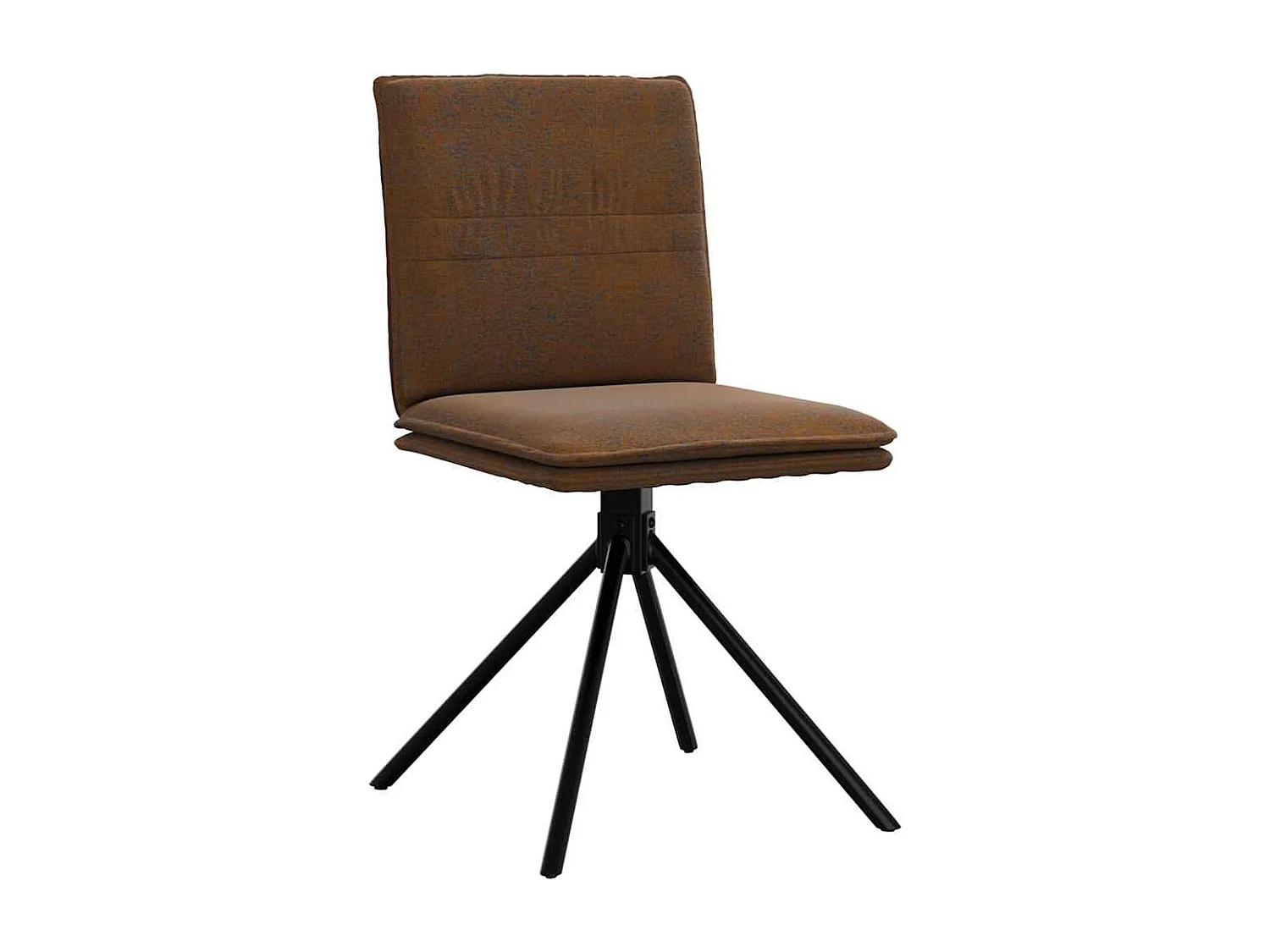 Chaise à manger marron similicuir daim