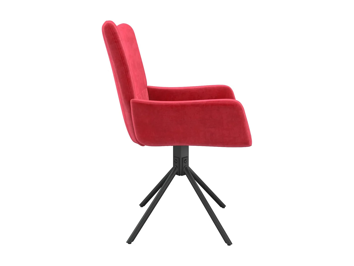 Chaises pivotantes salle à manger 2 pièces Rouge bordeaux Velours