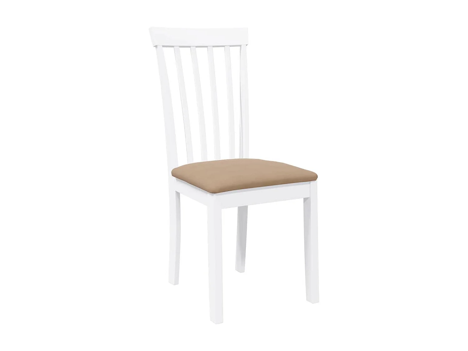 Chaises à manger coussins 2 pièces blanc bois massif caoutchouc