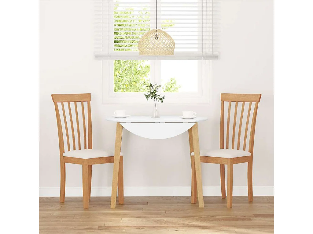 Sillas de comedor con cojines 2unidades madera maciza natural caucho