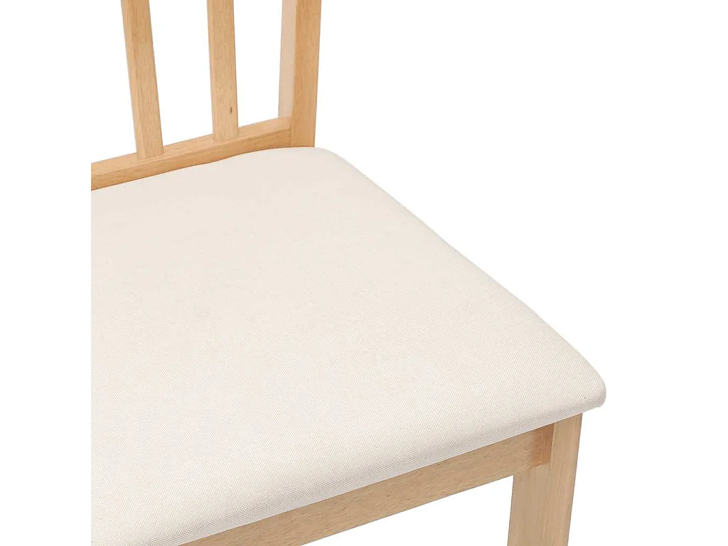 Sillas de comedor con cojines 2unidades madera maciza natural caucho