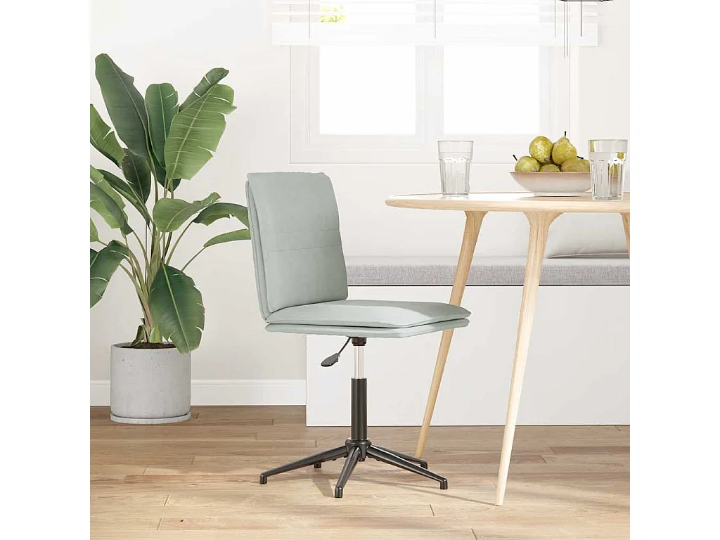 Chaise à manger Gris clair Velours