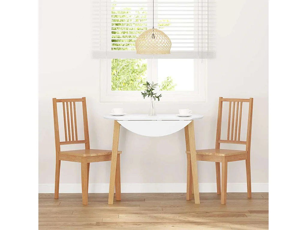 Sillas de comedor  2 unidades madera maciza natural caucho