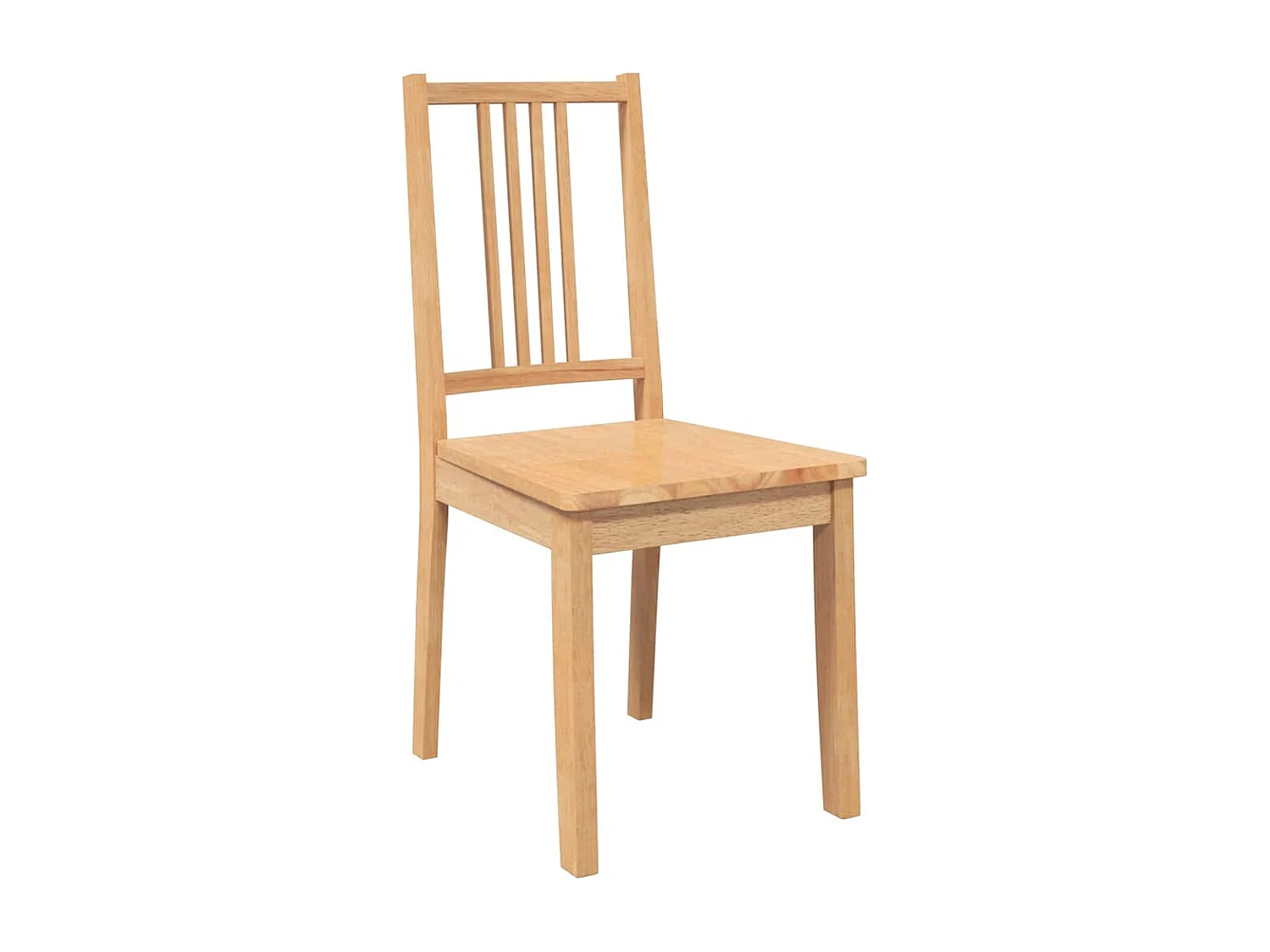 Sillas de comedor  2 unidades madera maciza natural caucho