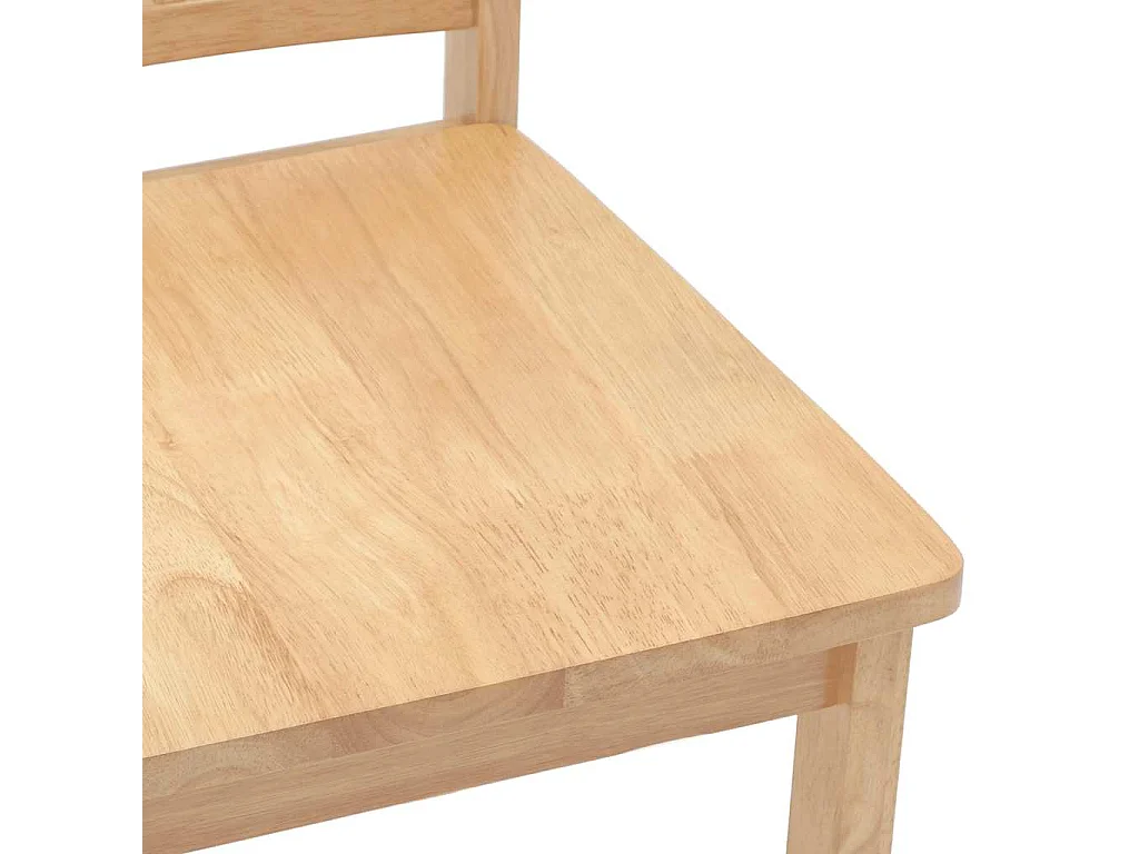 Sillas de comedor  2 unidades madera maciza natural caucho