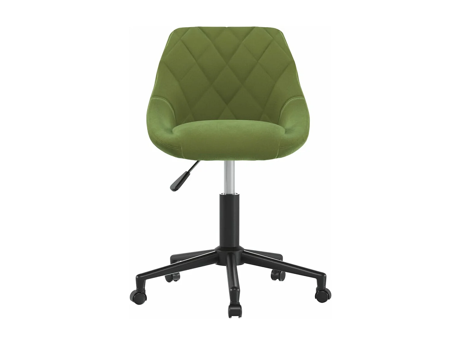 Silla de comedor giratoria de terciopelo verde claro