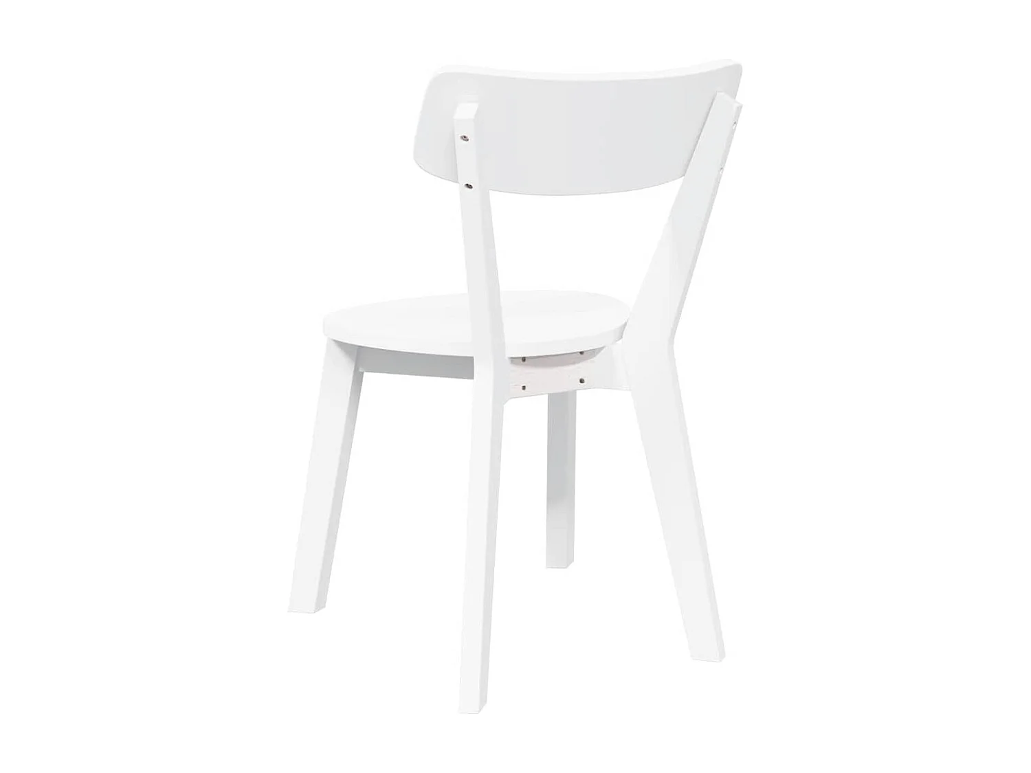 Chaises à manger 2 pièces blanc bois massif caoutchouc