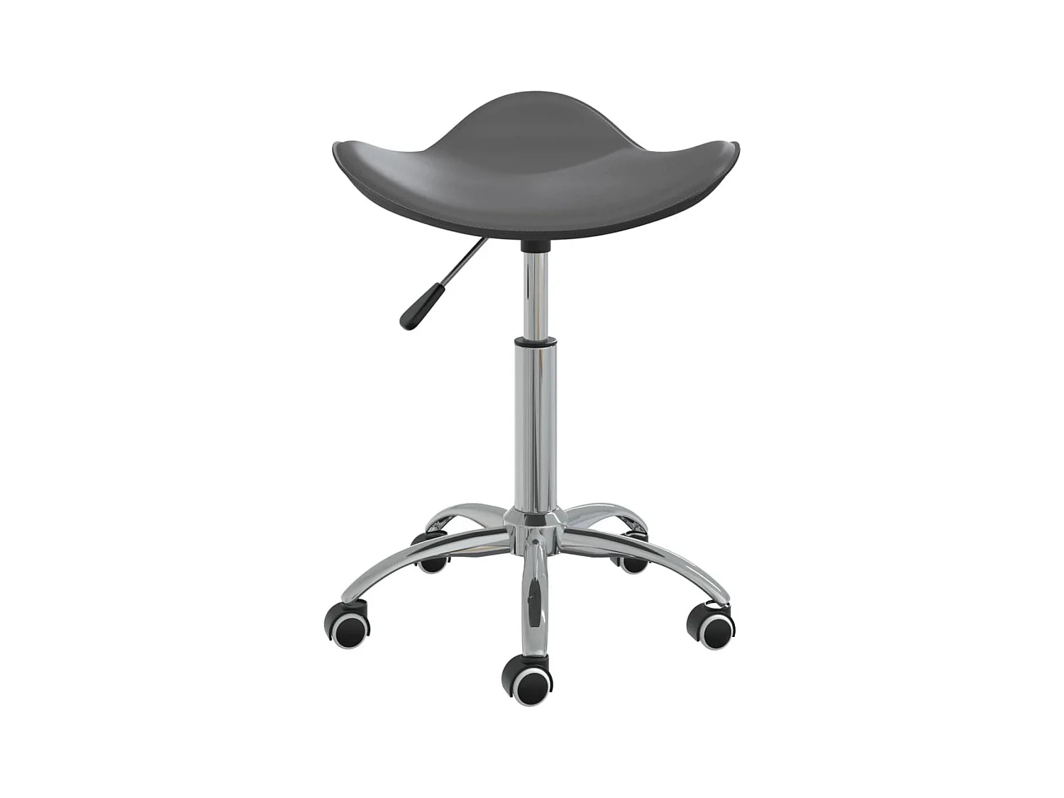 Chaise pivotante de salle à manger Gris Similicuir
