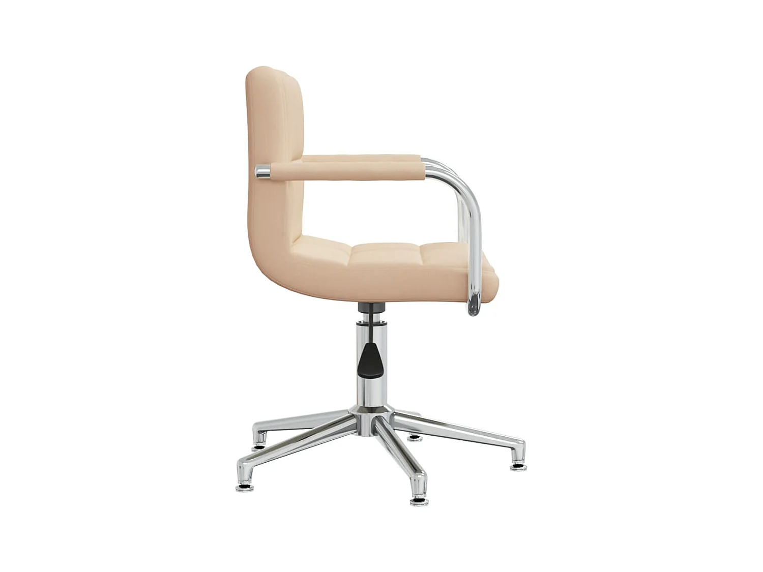 Chaise pivotante de salle à manger Crème Tissu