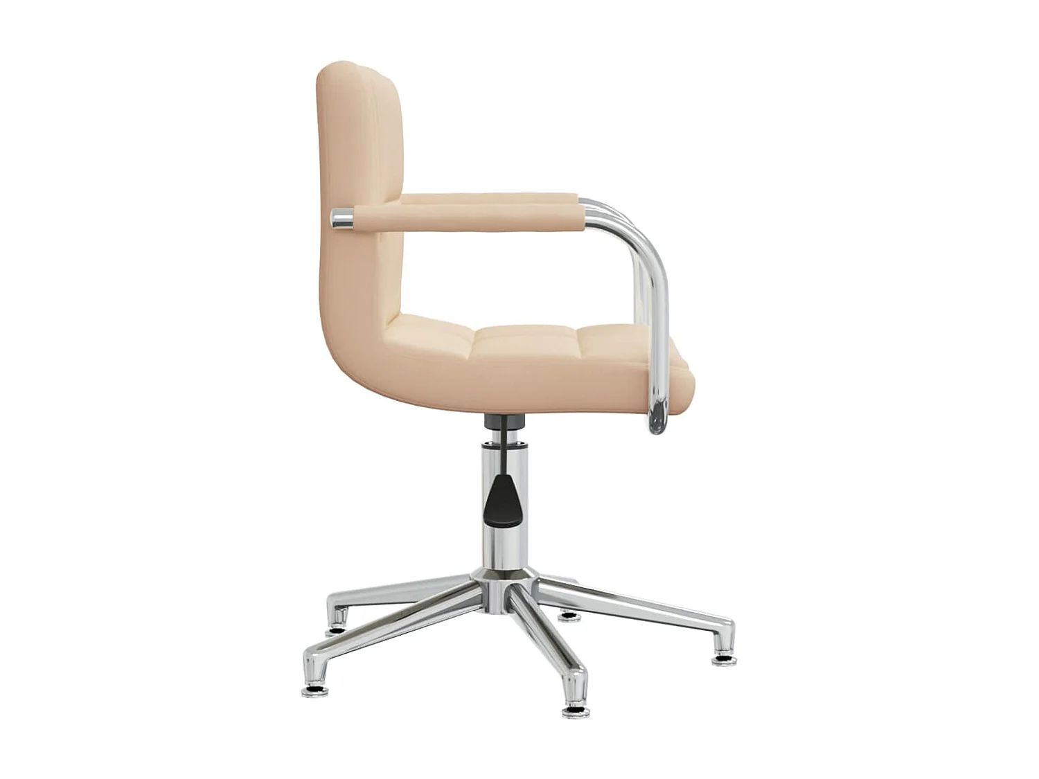 Chaise pivotante de salle à manger Crème Tissu