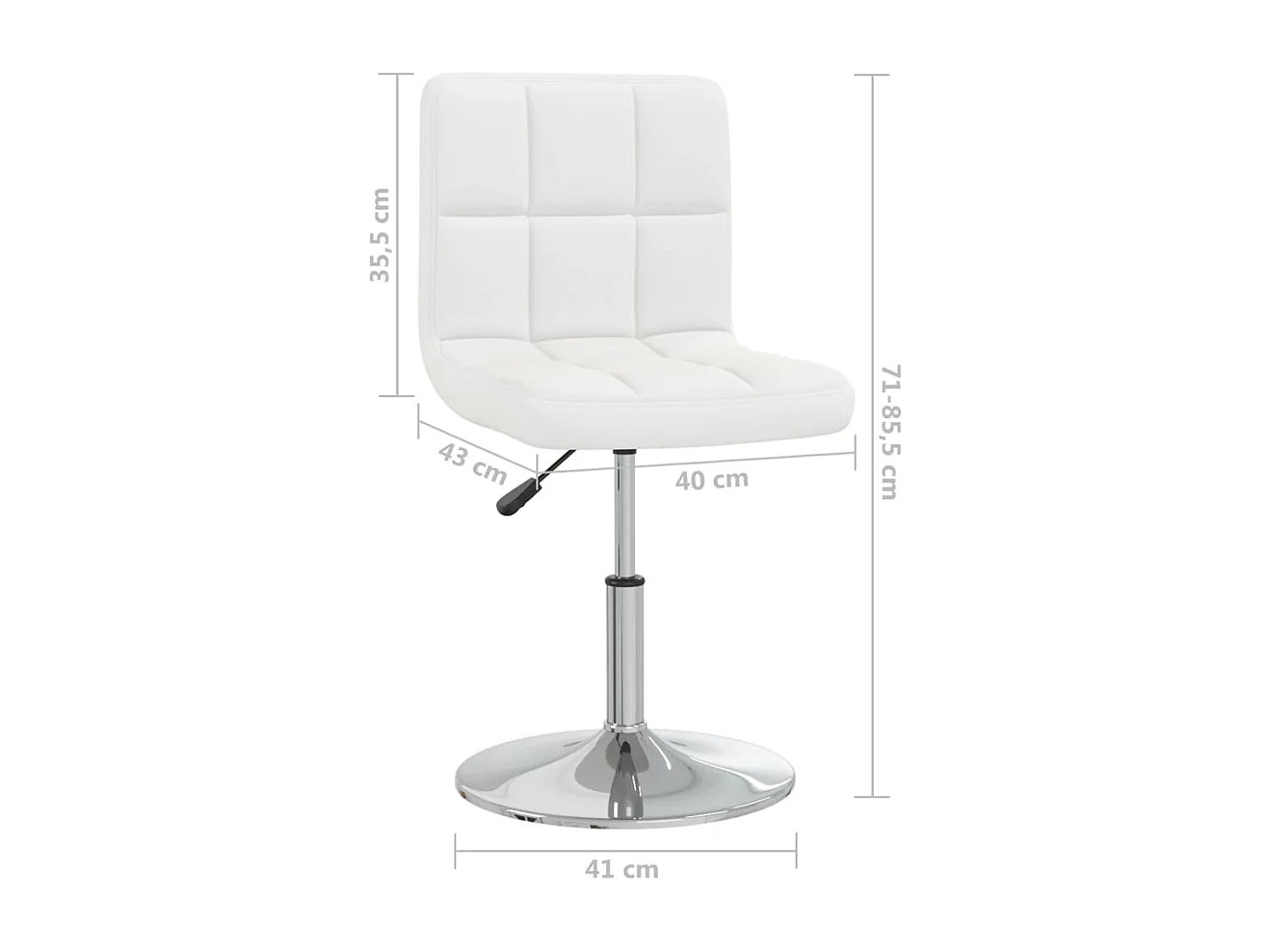 Cadeira de jantar couro artificial branco