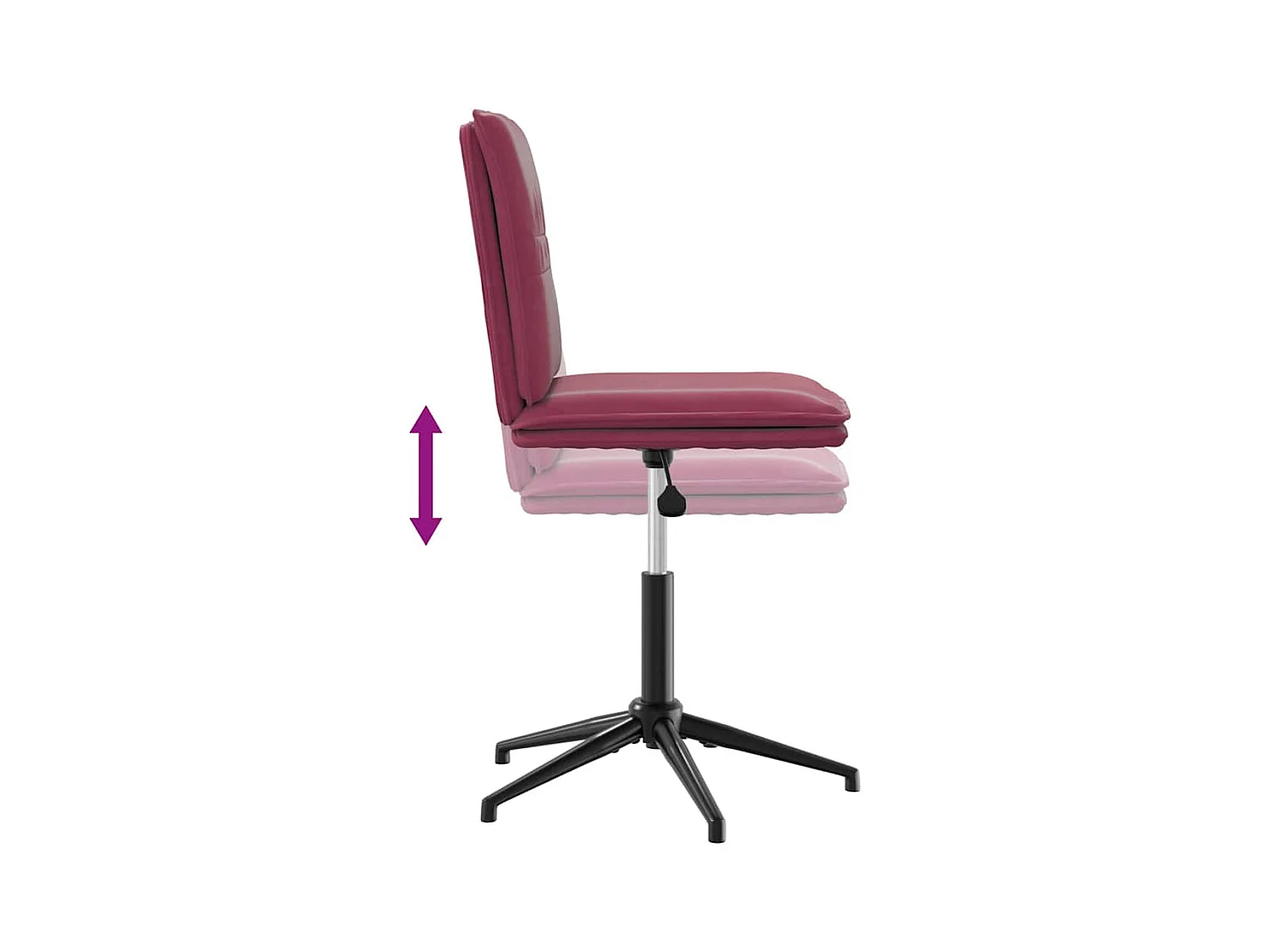 Chaise à manger Rouge bordeaux Velours