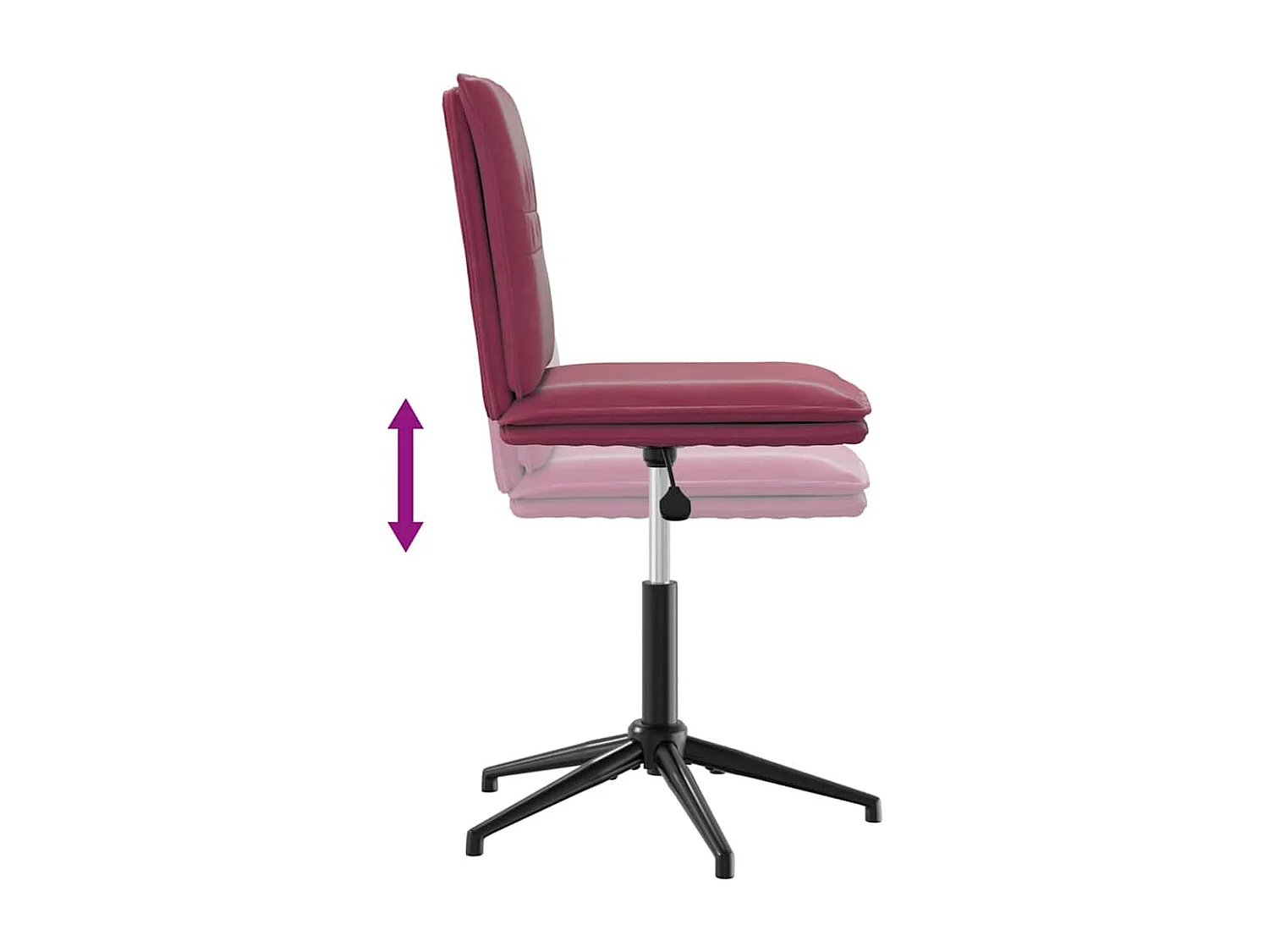 Chaise à manger Rouge bordeaux Velours