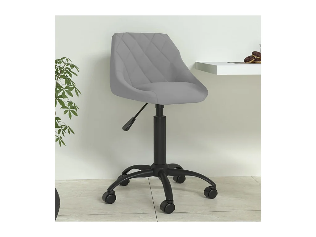 Chaise de salle à manger Gris clair Velours