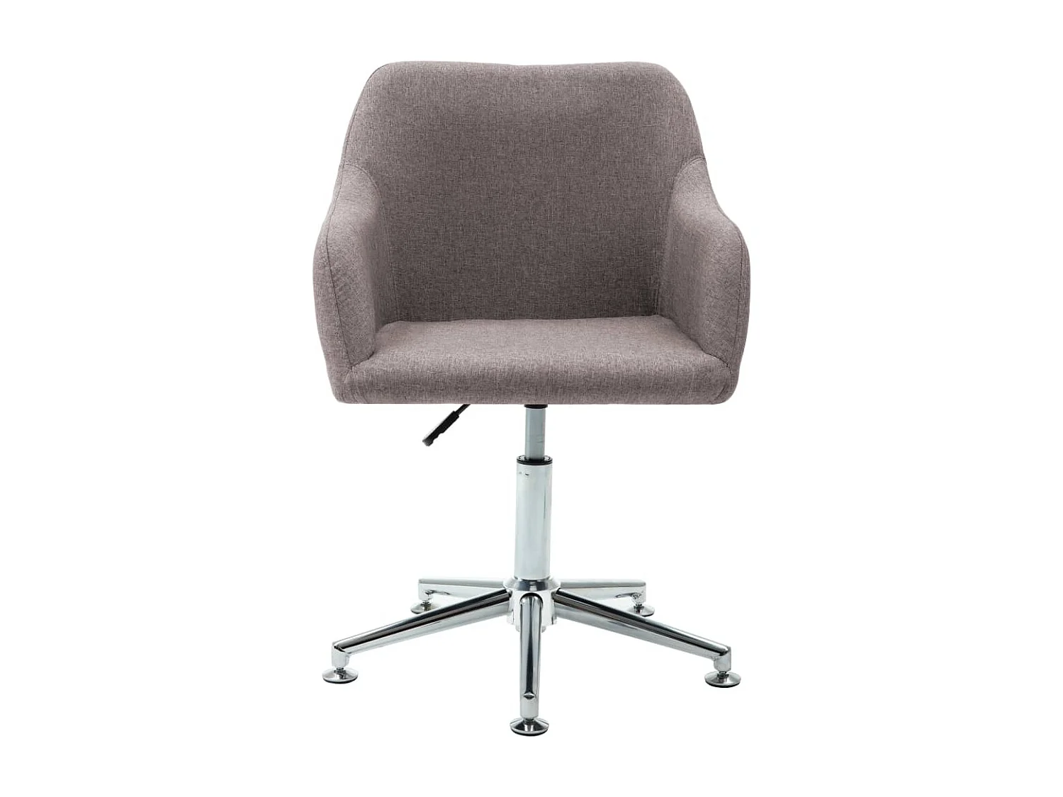 Chaise pivotante de salle à manger Taupe Tissu