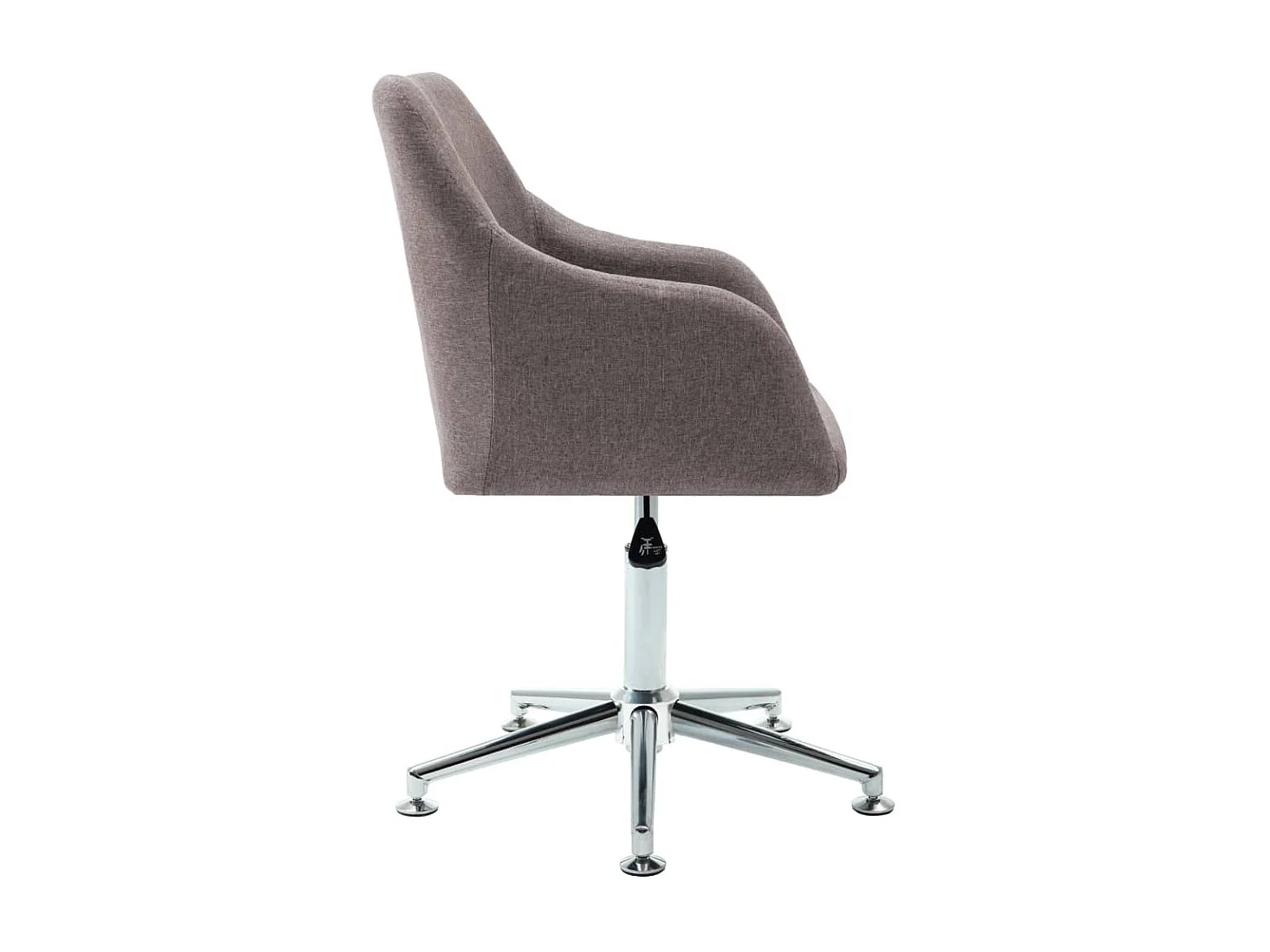 Chaise pivotante de salle à manger Taupe Tissu
