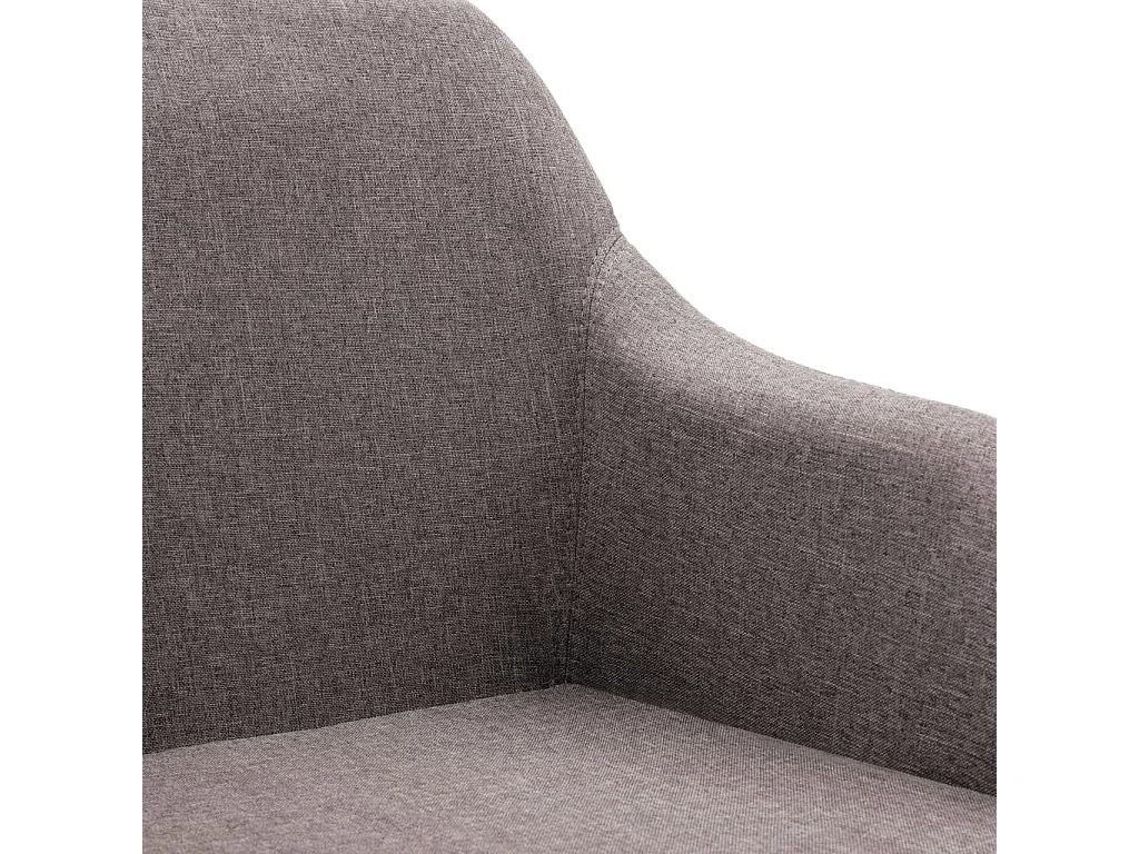 Chaise pivotante de salle à manger Taupe Tissu