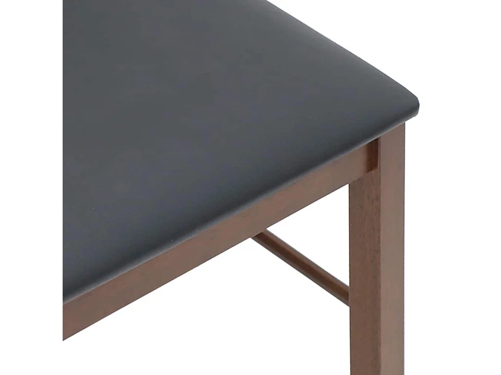 Sillas de comedor con cojines 2 unidades madera maciza marrón caucho