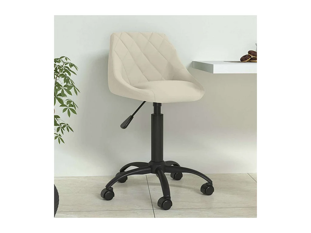 Chaise à manger Crème Velours