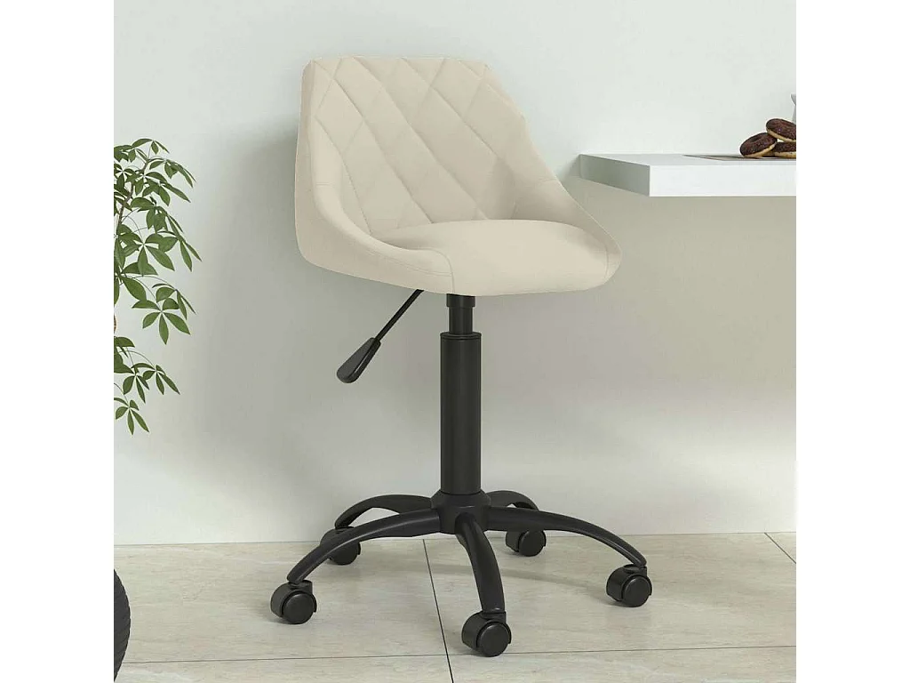 Chaise à manger Crème Velours