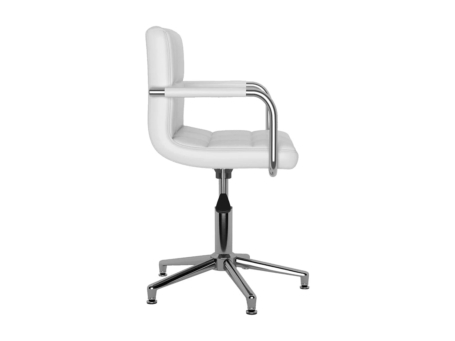 Chaise pivotante de salle à manger Blanc Similicuir