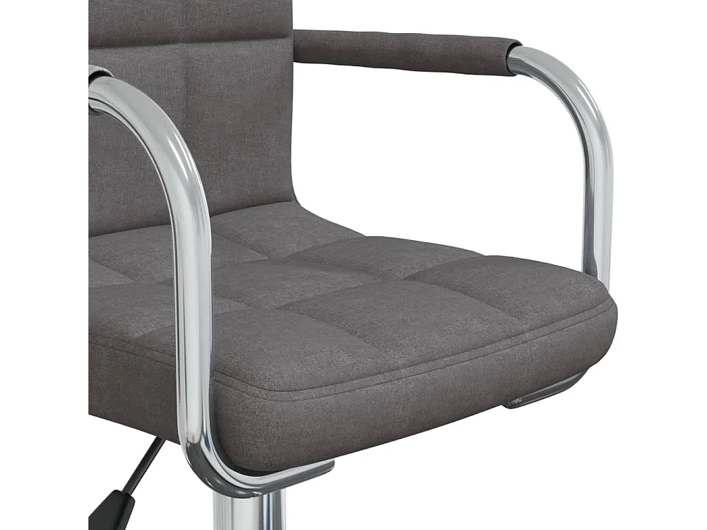 Silla de comedor giratoria tela gris oscuro