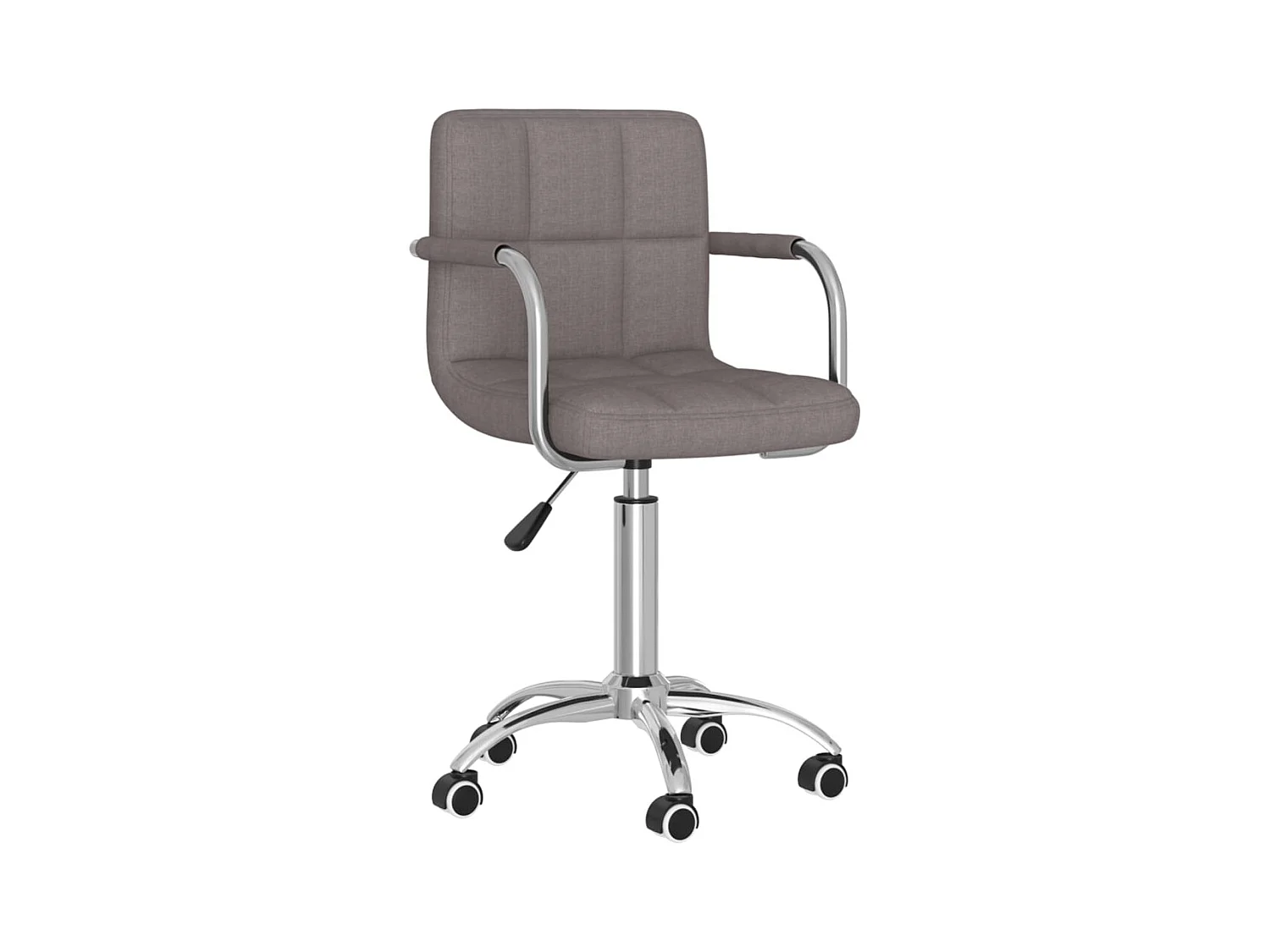 Chaise pivotante de salle à manger Taupe Tissu