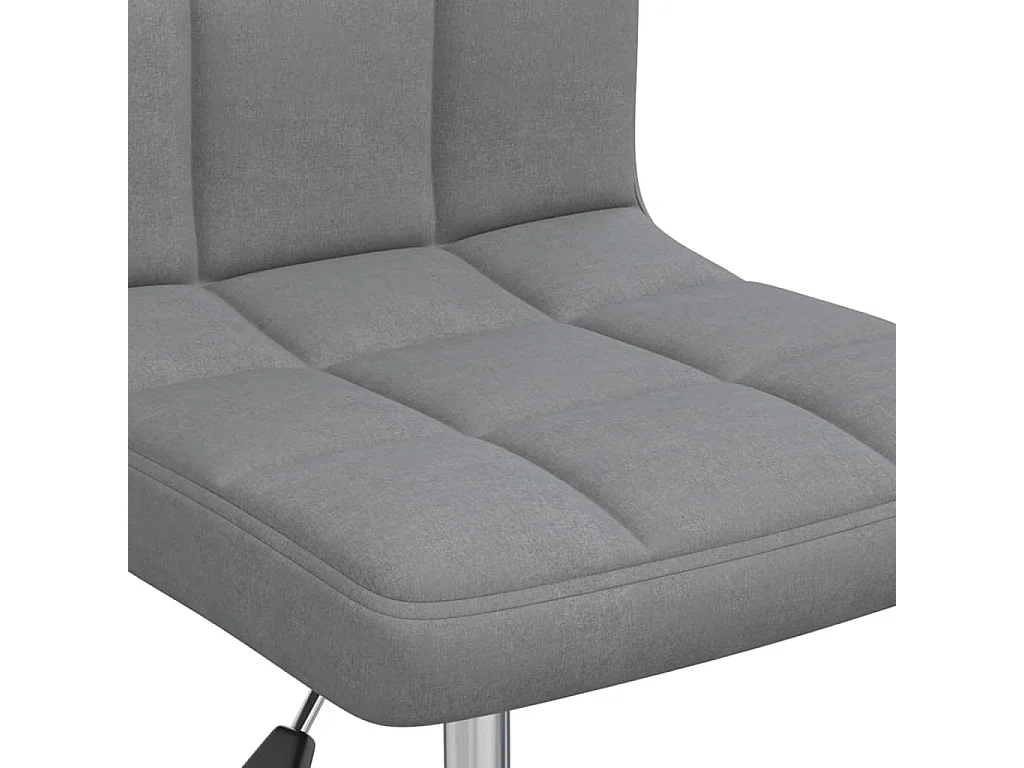 Chaise pivotante de salle à manger Gris clair Tissu