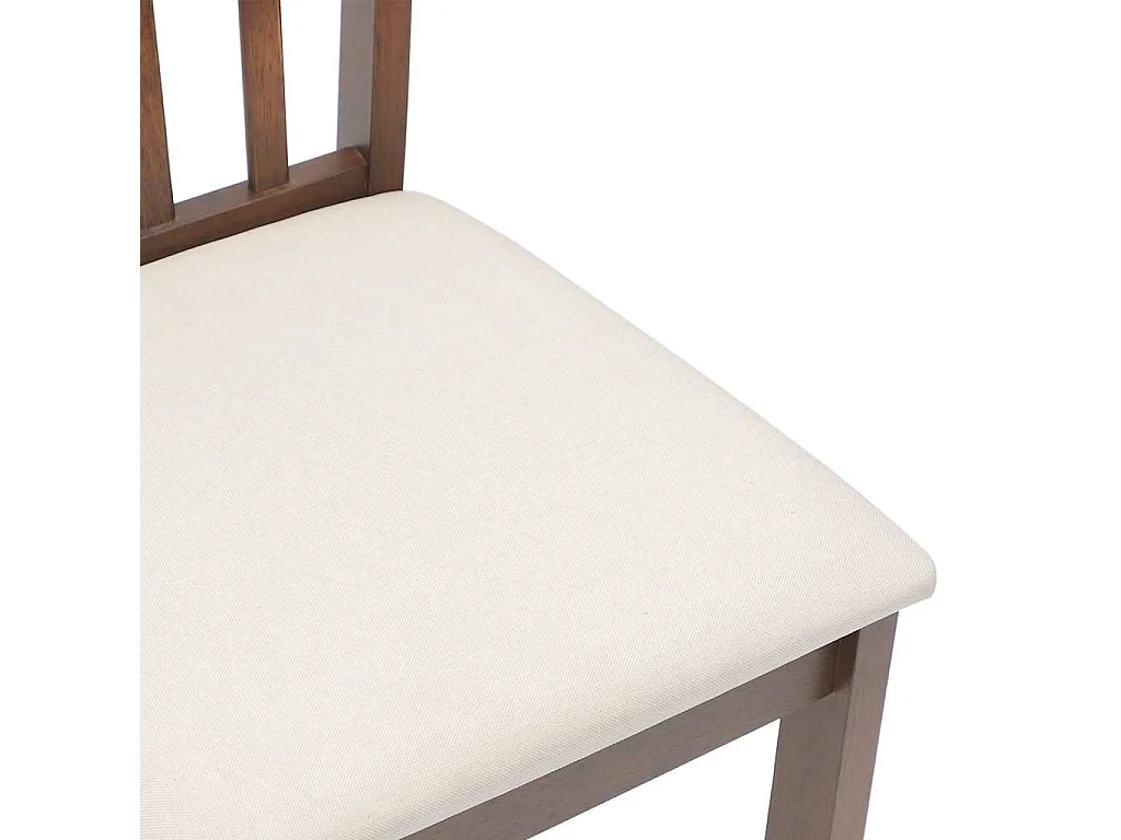 Chaises à manger coussins 2 pièces marron bois massif caoutchouc