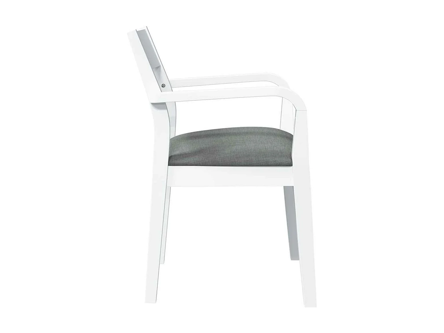 Chaises à manger coussins 2 pièces blanc bois massif caoutchouc