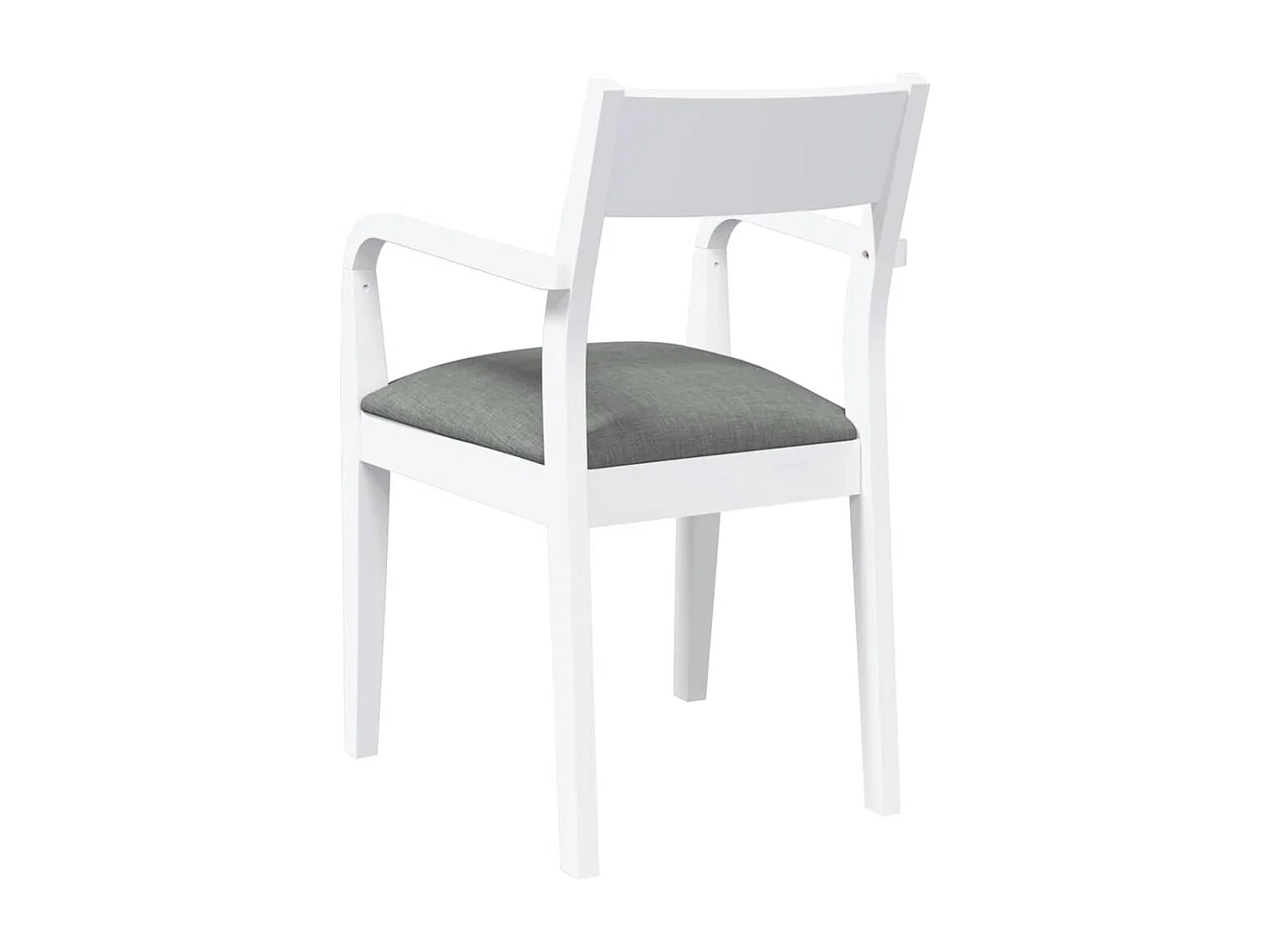 Chaises à manger coussins 2 pièces blanc bois massif caoutchouc