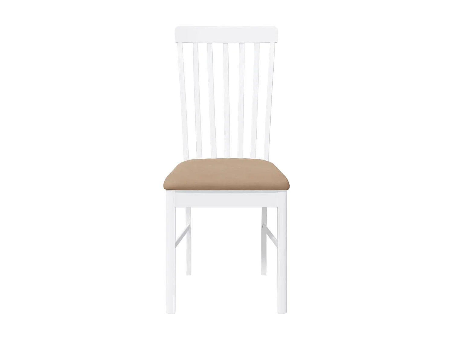 Chaises à manger coussins 2 pièces blanc bois massif caoutchouc