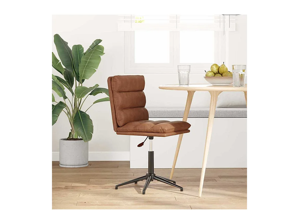 Chaise de salle à manger Marron Similicuir