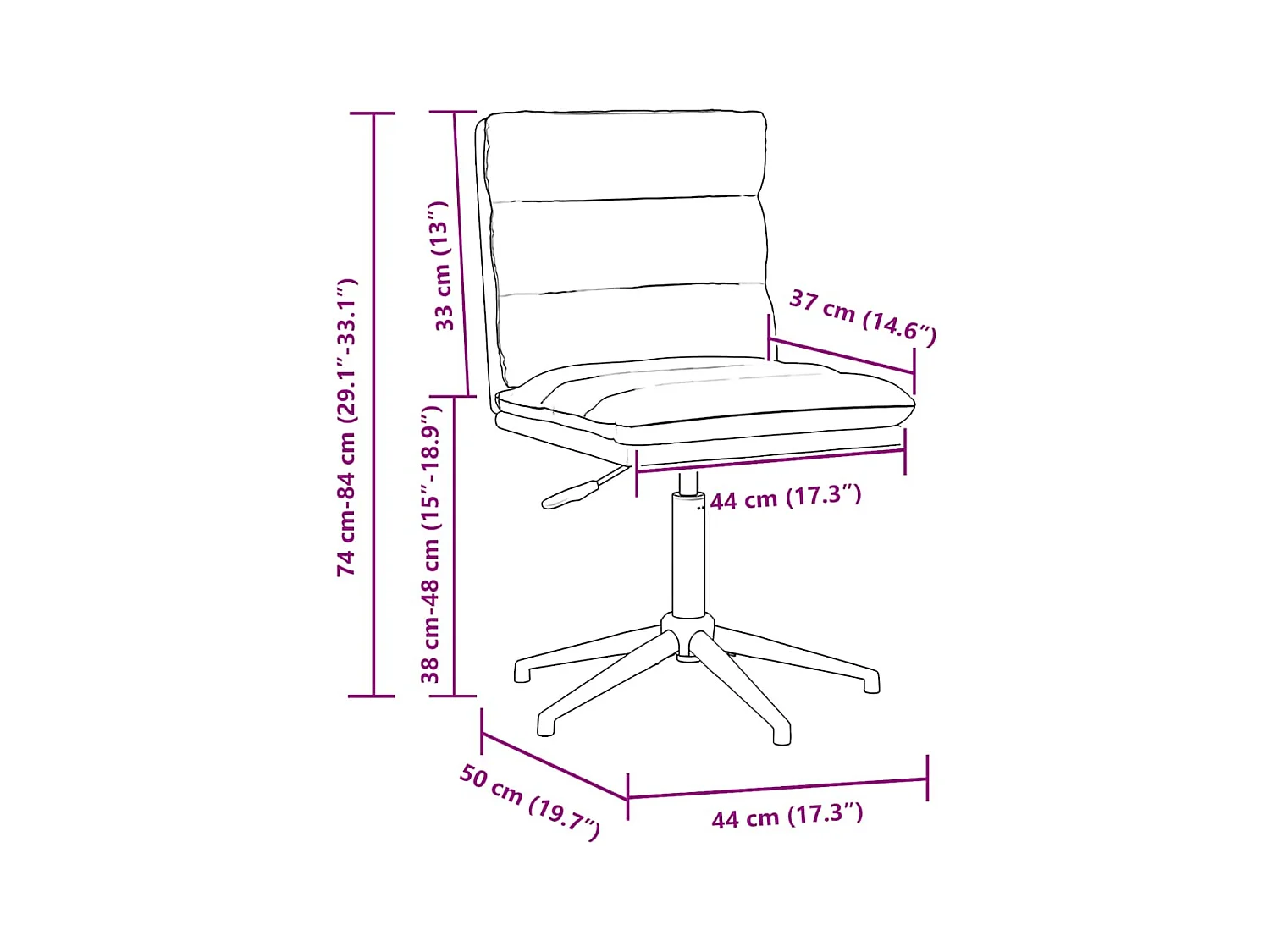 Chaise de salle à manger Marron Similicuir