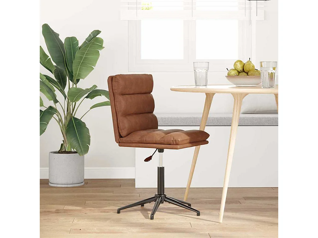 Chaise de salle à manger Marron Similicuir