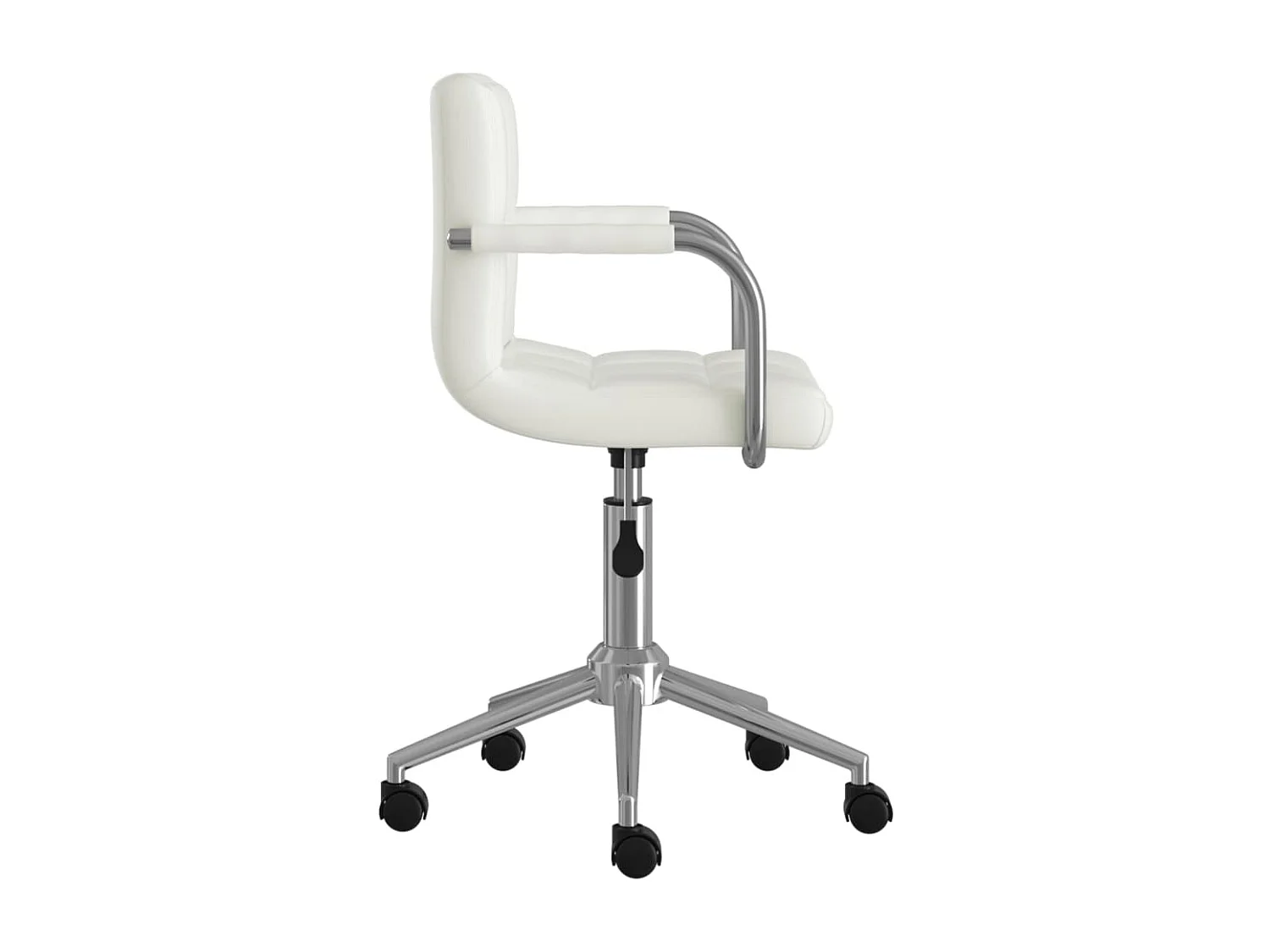 Cadeira de jantar giratória couro artificial branco