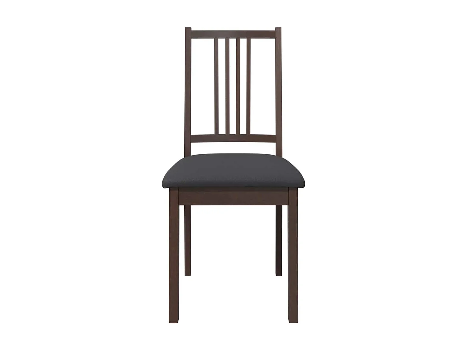 Chaises à manger coussins 2 pièces marron bois massif caoutchouc