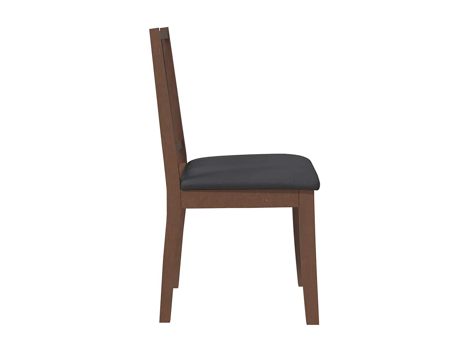 Chaises à manger coussins 2 pièces marron bois massif caoutchouc