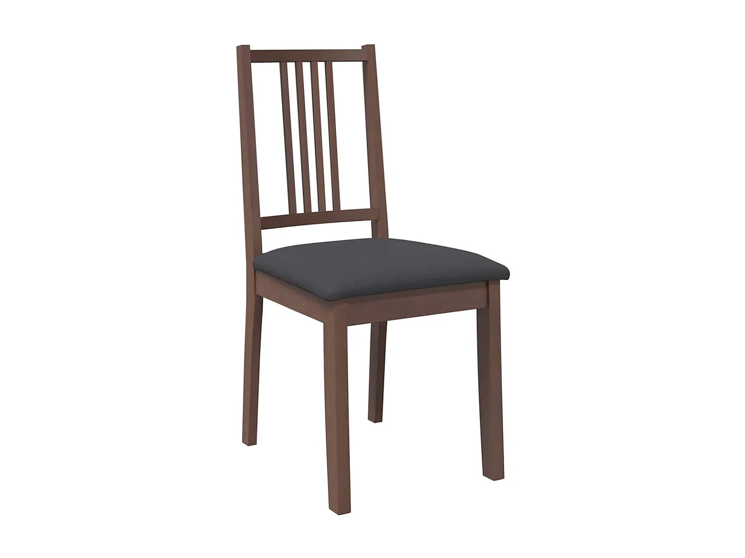 Sillas de comedor con cojines 2 unidades madera maciza marrón caucho