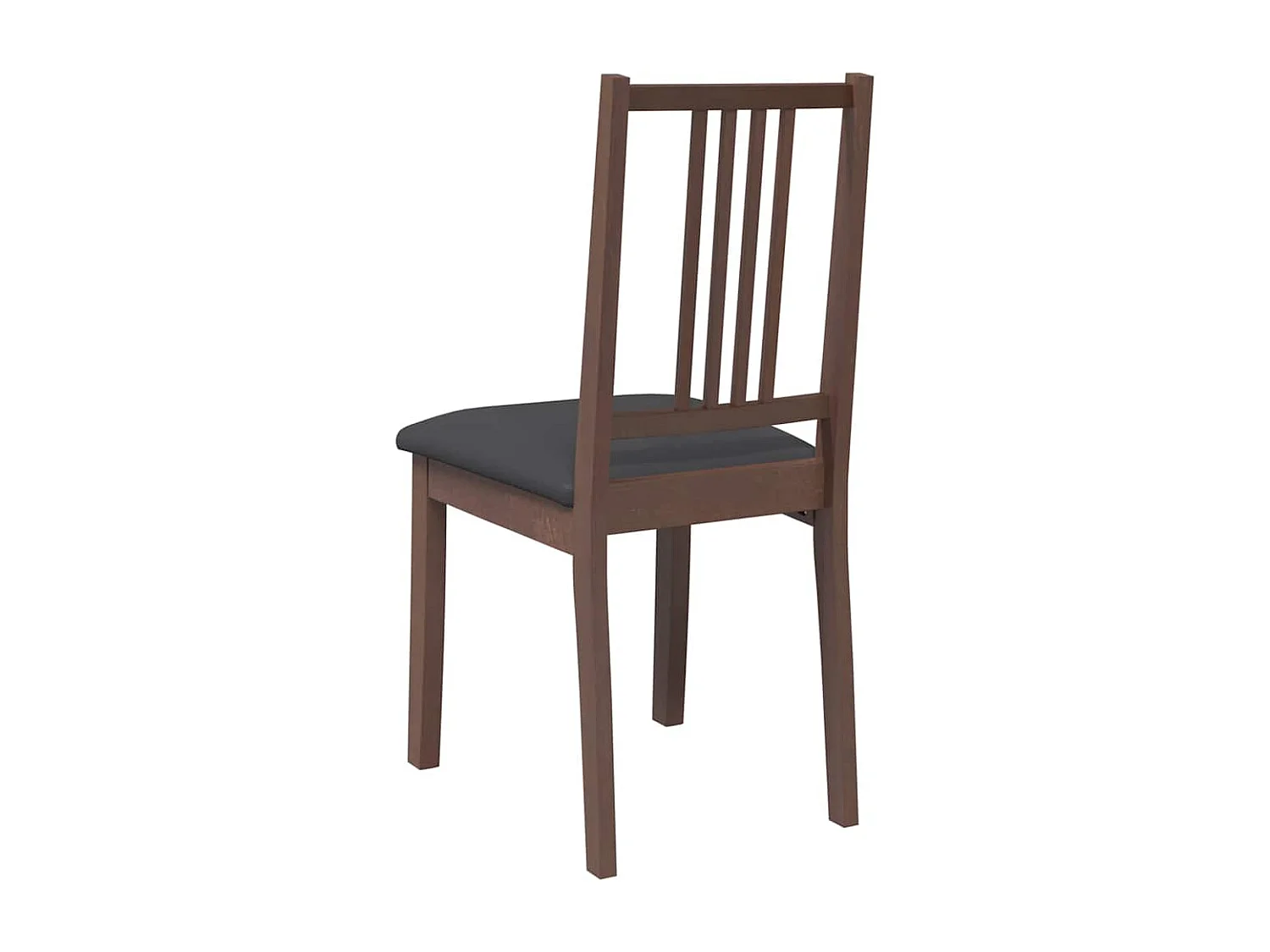 Sillas de comedor con cojines 2 unidades madera maciza marrón caucho