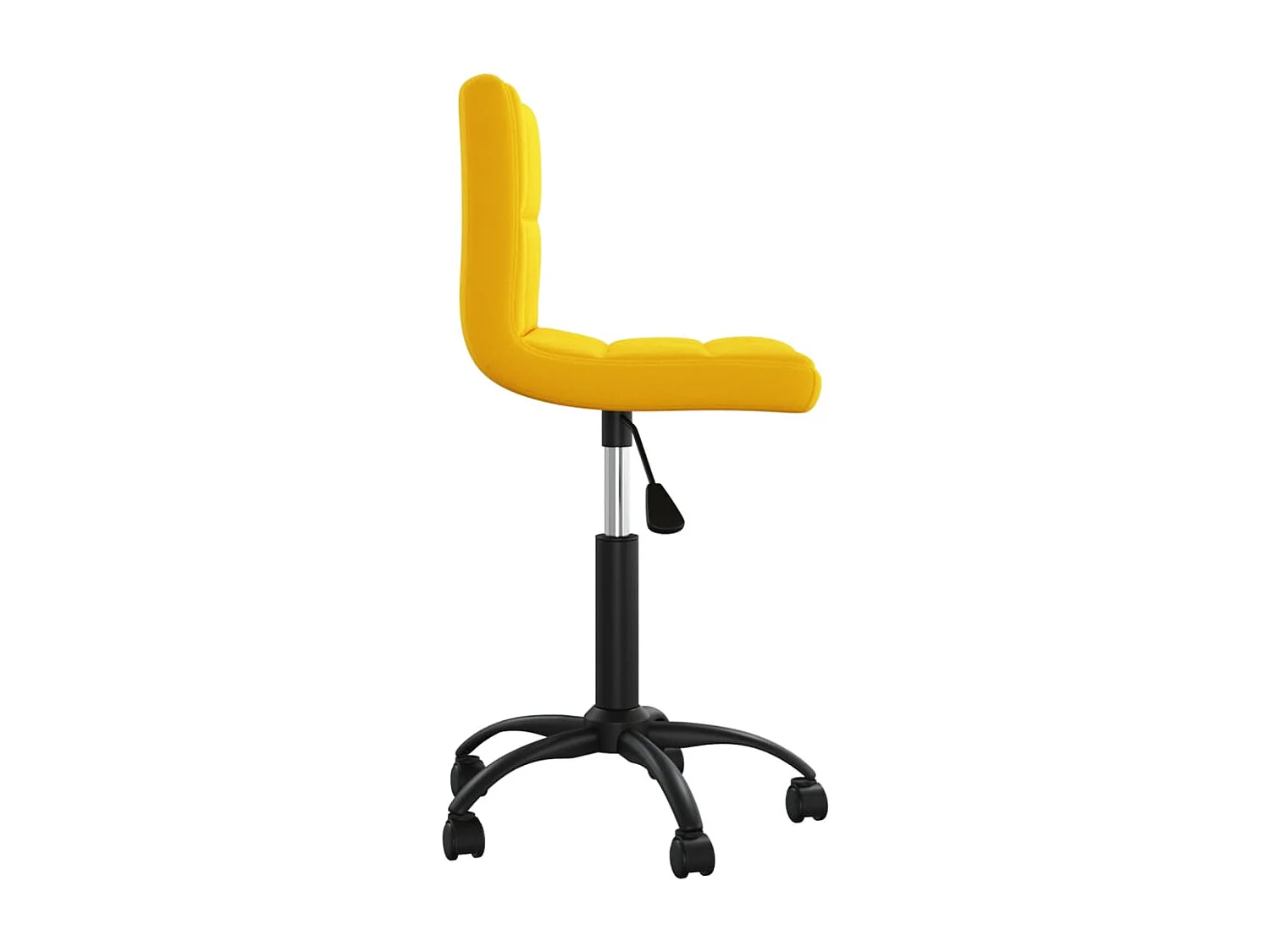 Chaise pivotante de salle à manger Jaune moutarde Velours