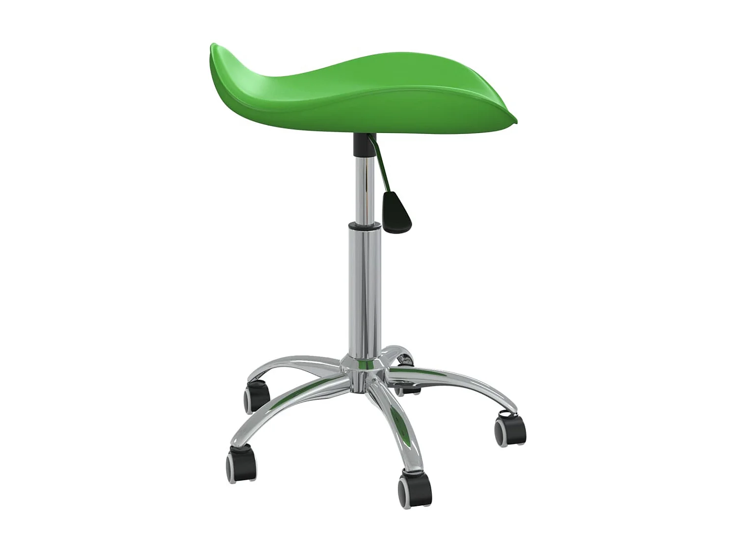 Silla de comedor giratoria de cuero sintético verde