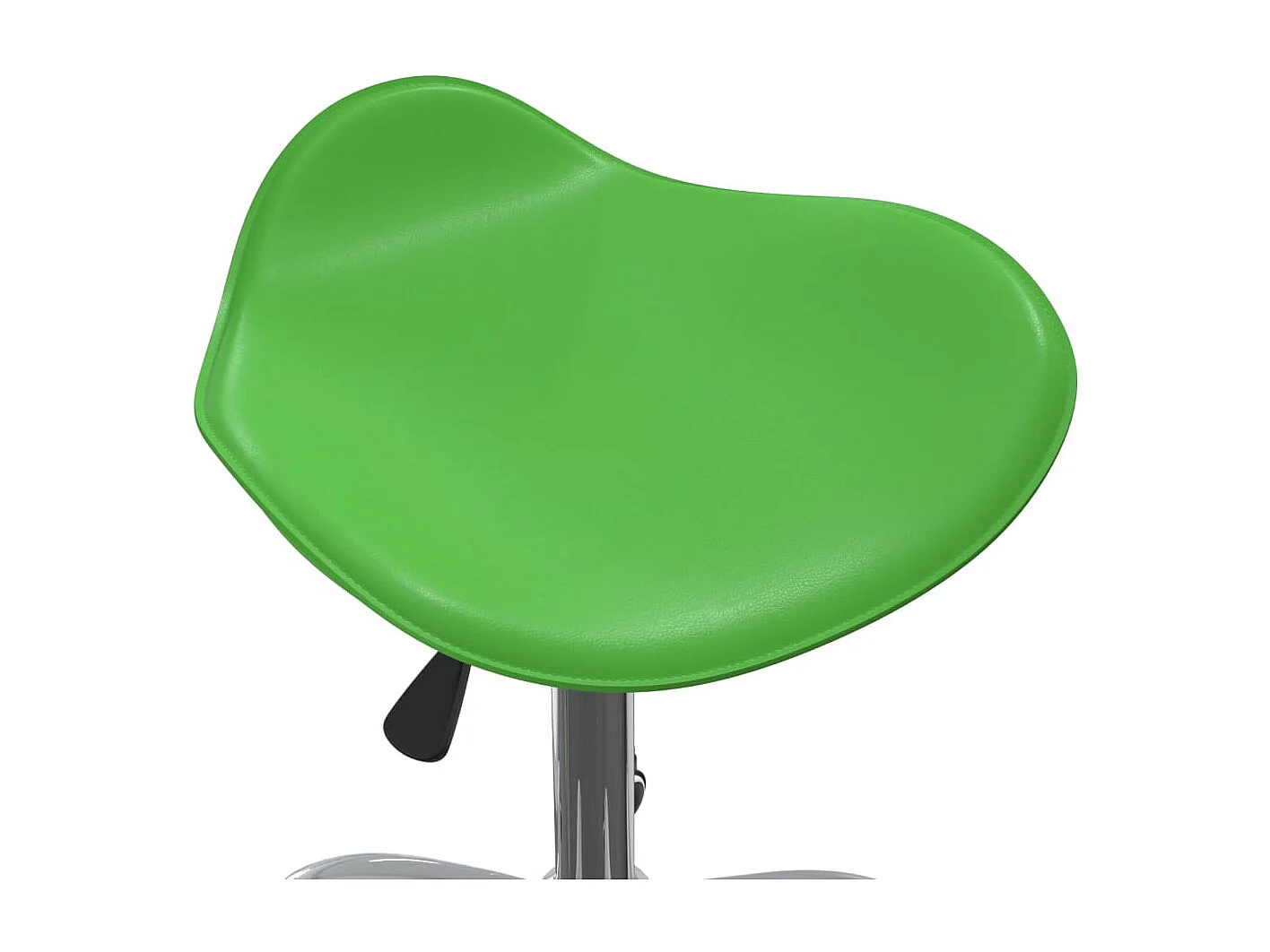 Silla de comedor giratoria de cuero sintético verde