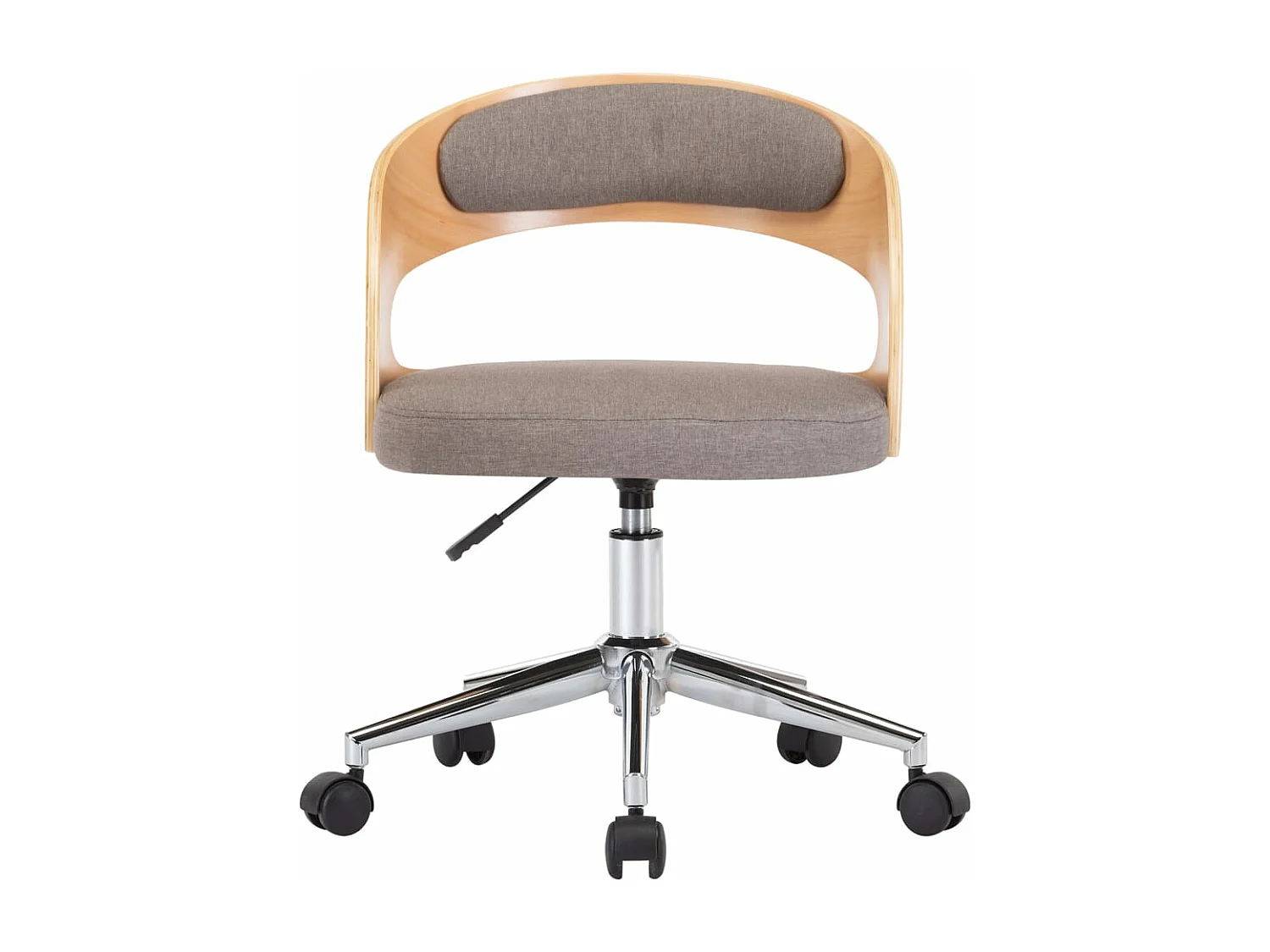 Chaise pivotante de salle à manger Taupe Bois courbé et tissu