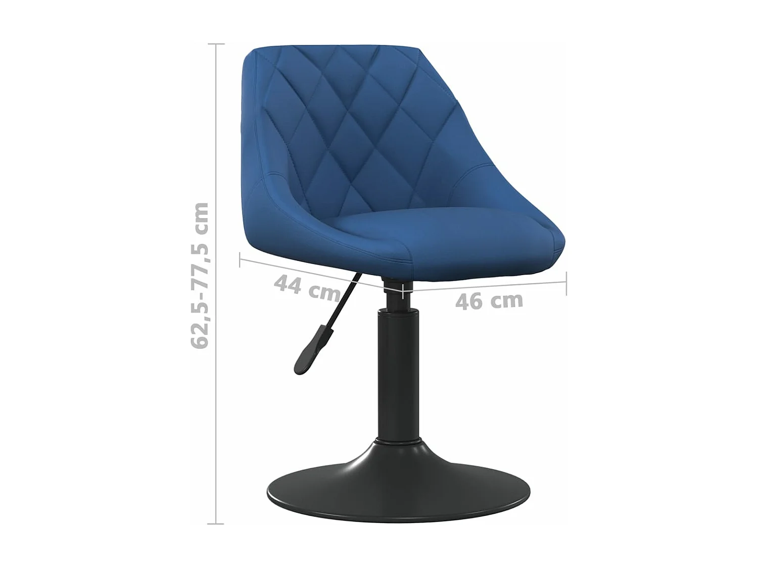 Chaise de salle à manger Bleu Velours