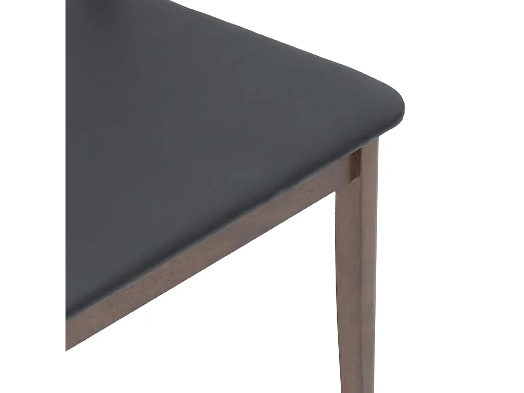 Chaises à manger coussins 2 pièces marron bois massif caoutchouc