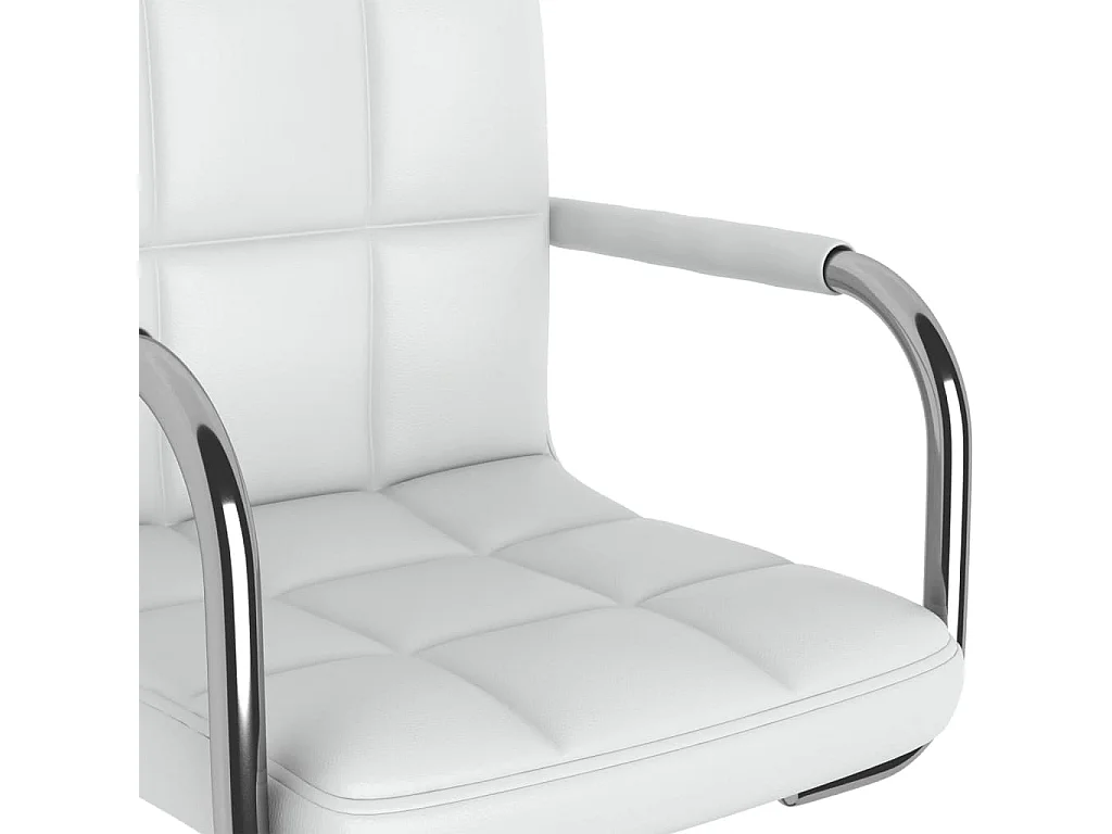 Chaise de salle à manger Blanc Similicuir